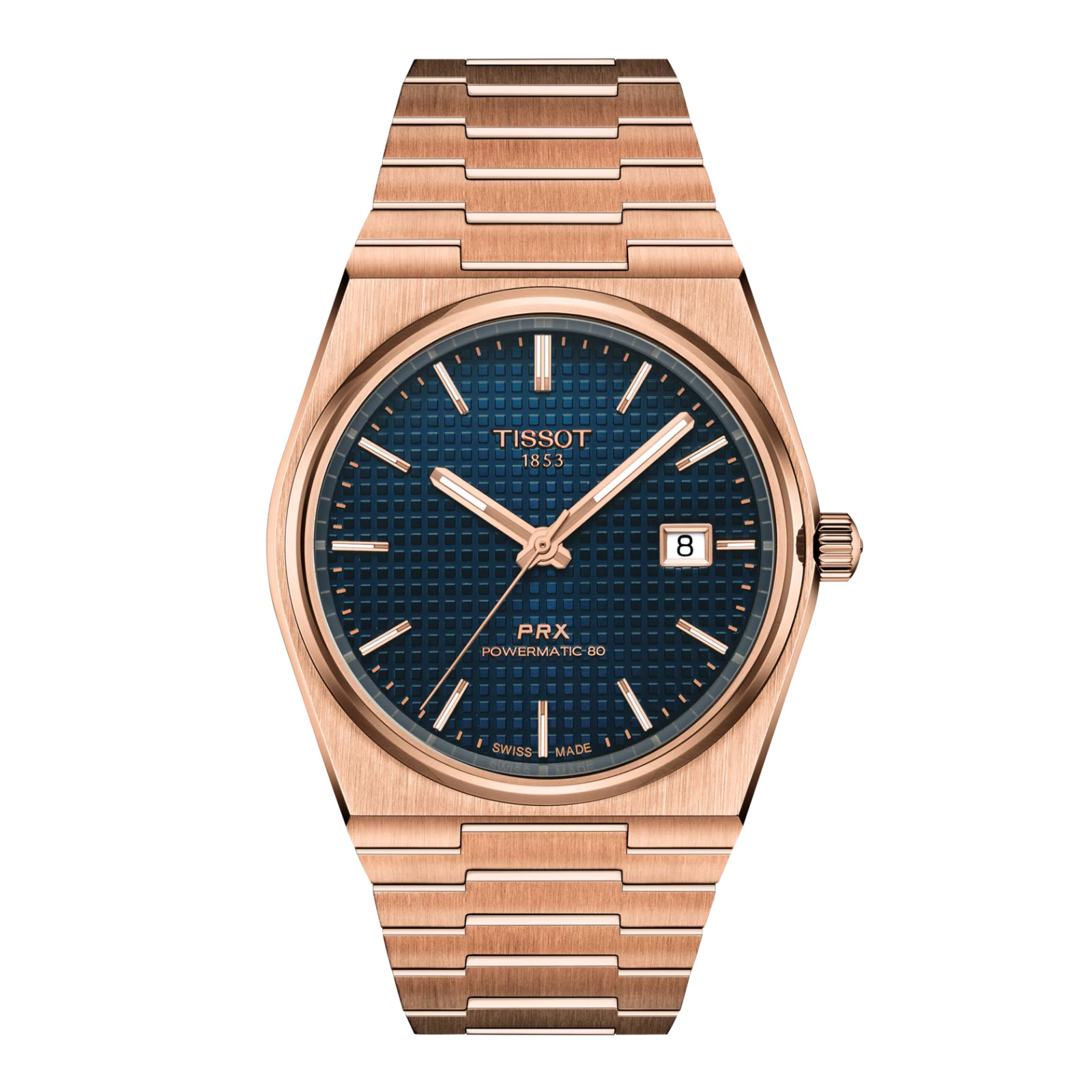 *BRAND NEW* Tissot PRX Powermatic Blue Dial Rose Gold Men’s Watch T1374073304100
