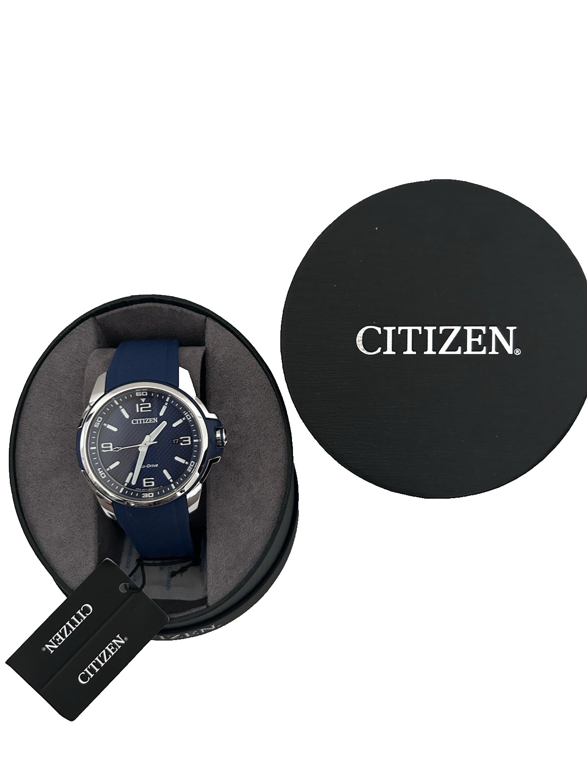Citizen Eco-Drive Sport men watch blue strap blue dial AW1158-05L