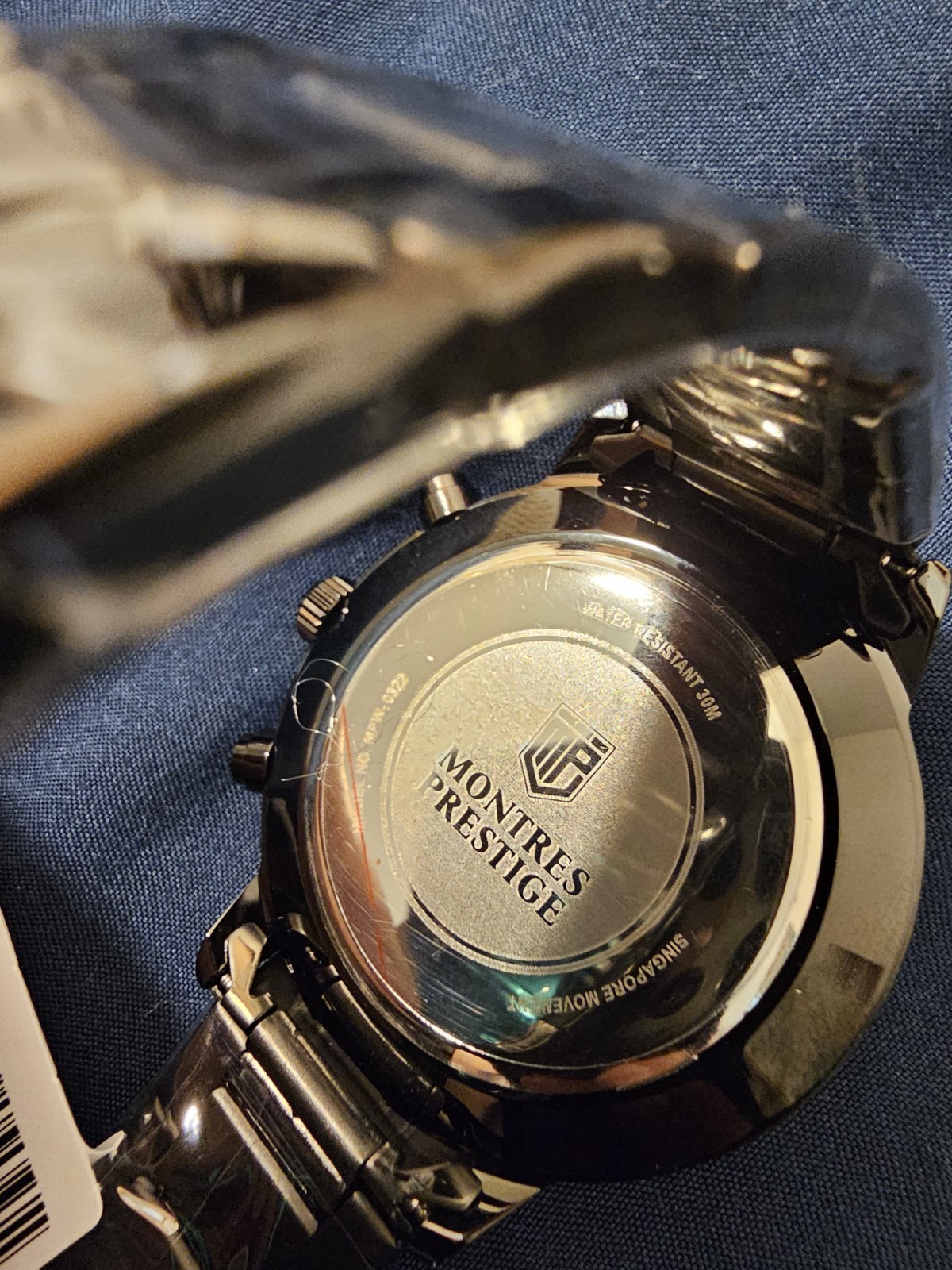 Montres Prestige 44MM MPW-0322 Mens Watch Black NIB