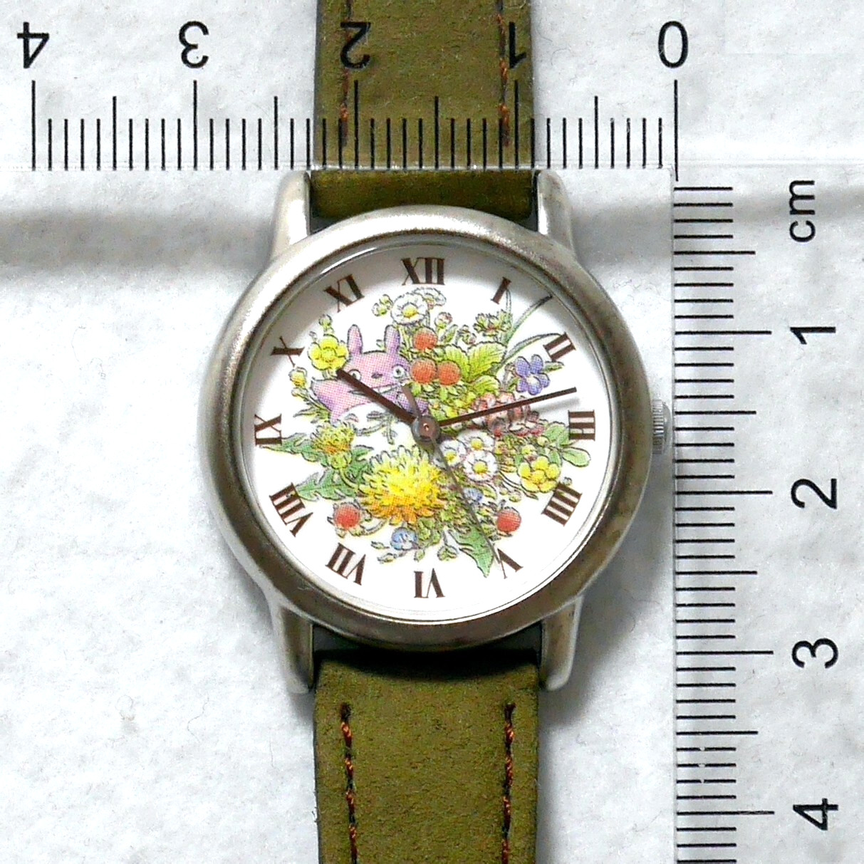 SEIKO ALBA Ghibli My Neighbor Totoro Watch ACBS551 Khaki Leather Original Box