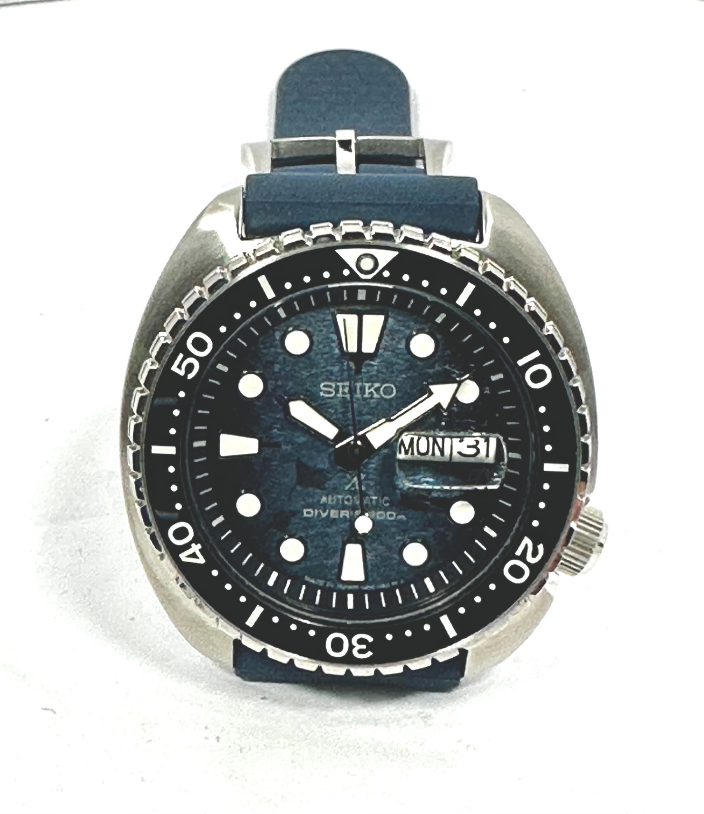 Seiko King Turtle SRPF77 “Dark Manta” Save The Ocean Sapphire Crystal Xlnt Cond