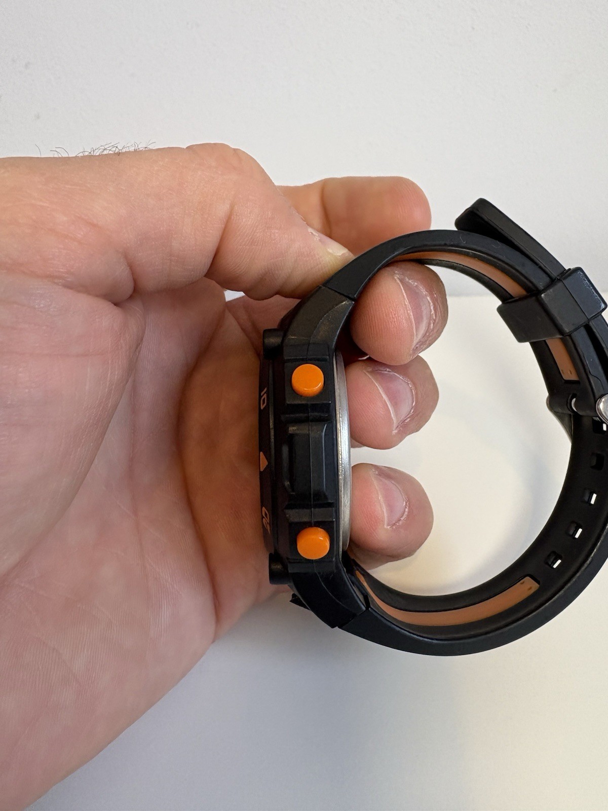 Umbro U924B Digital Sports Watch Black/Orange Stopwatch Alarm Date Strap Damaged