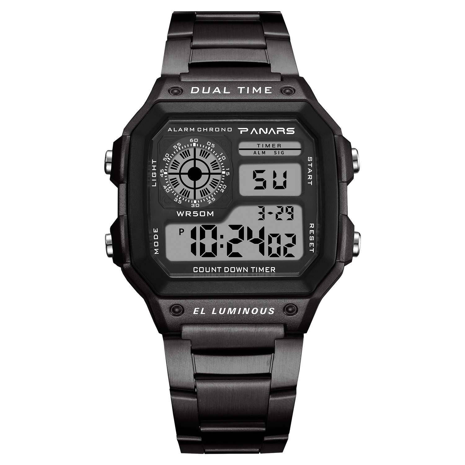 Waterproof Durable Men’s Stainless Steel Analog Sports Quartz Wrist Watch Gifts