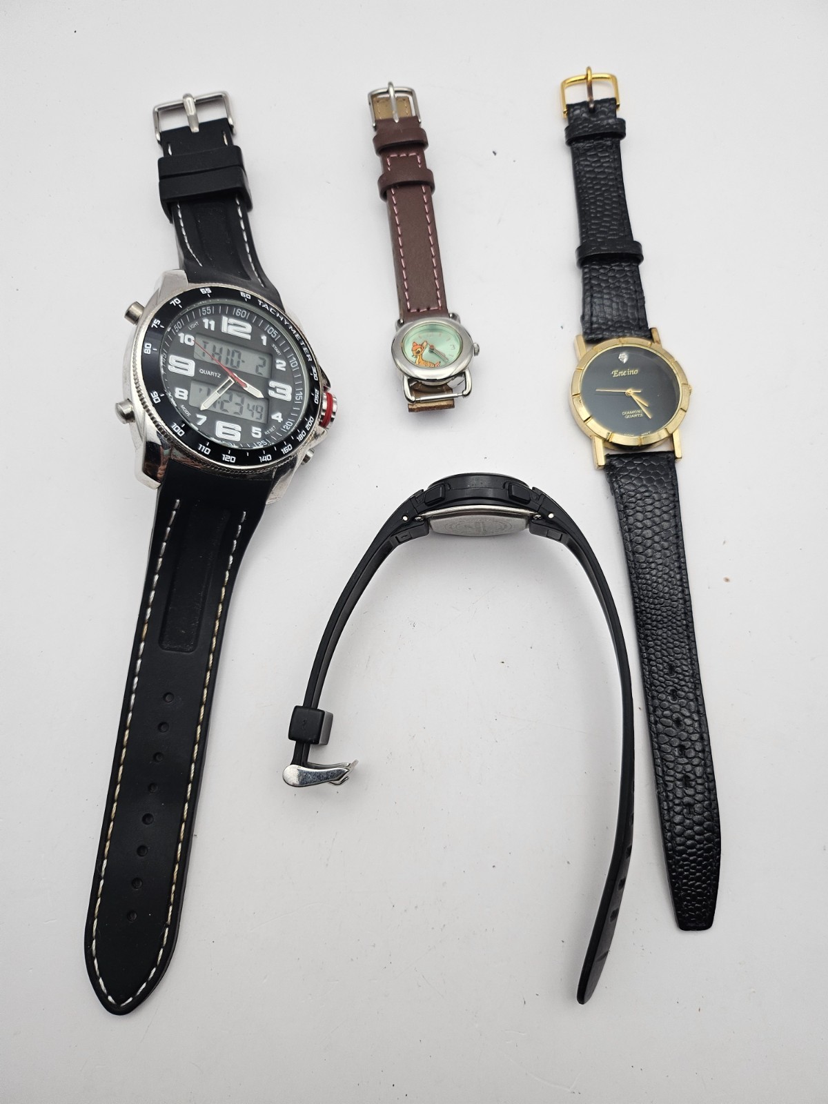 4 Working Quartz Watches All Different Styles and Brands New Batteries Variety