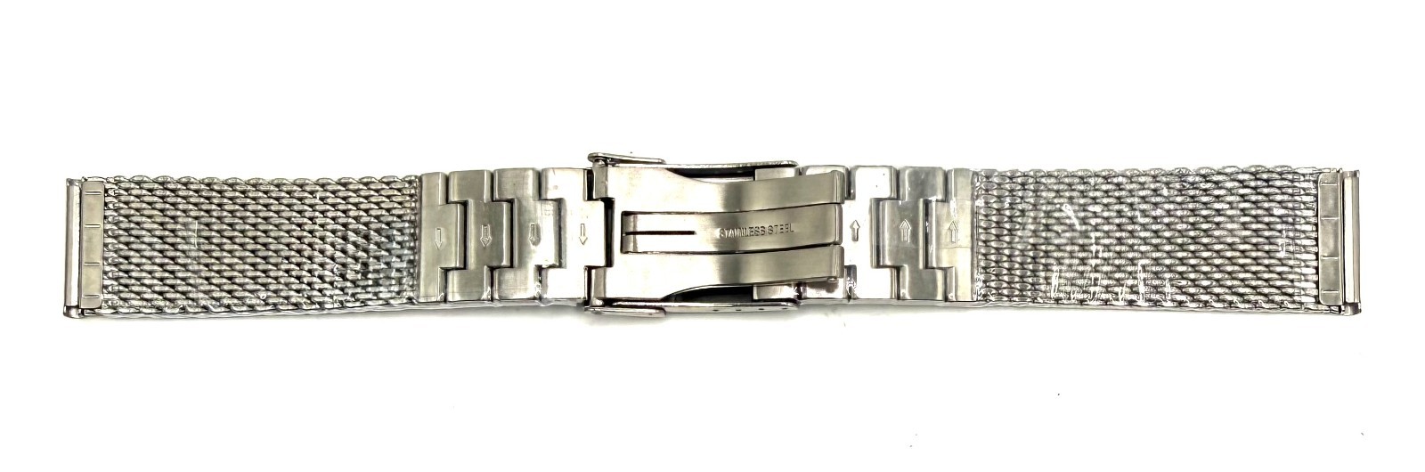 Authentic Invicta Mesh Silver Stainless Steel 22mm Watch Band / Scratched Clasp