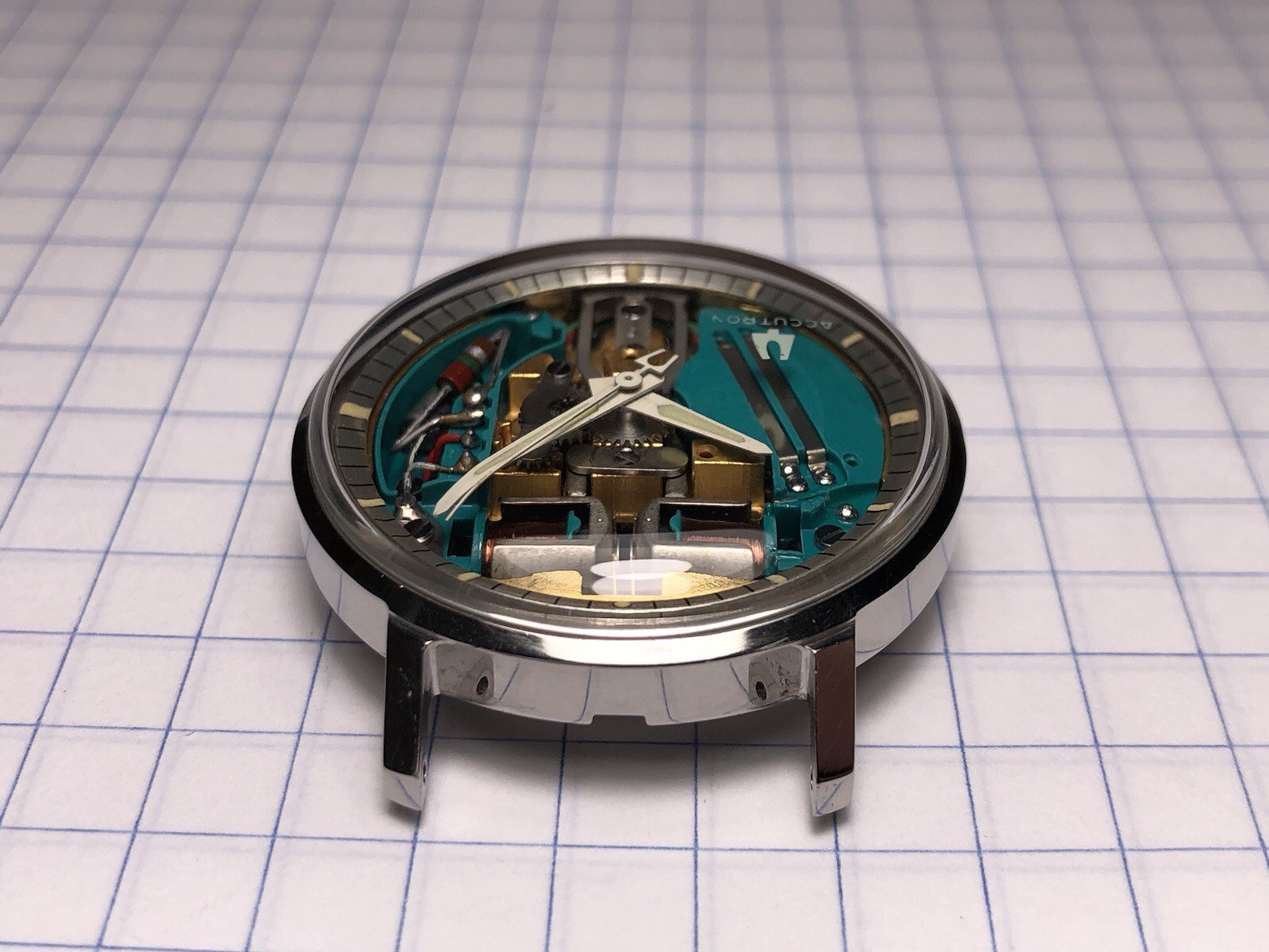 Vintage 1970 Bulova Accutron Spaceview «G» #2528 (A) Tuning Fork 214 Men’s Watch