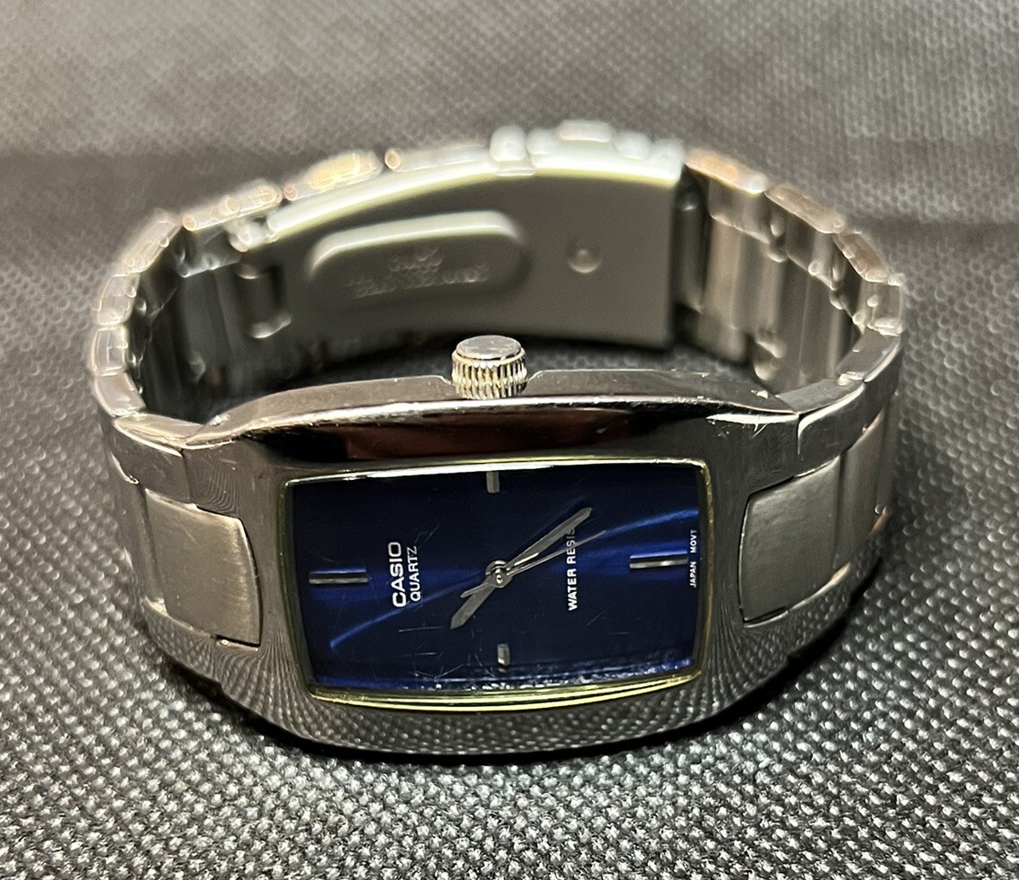 Casio MTP-1165 Men’s Deep Blue Metallic Dial Watch.