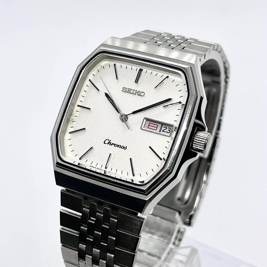 Seiko Operational Japanese Sports Chronos 90 Model Square Herringbone Dial