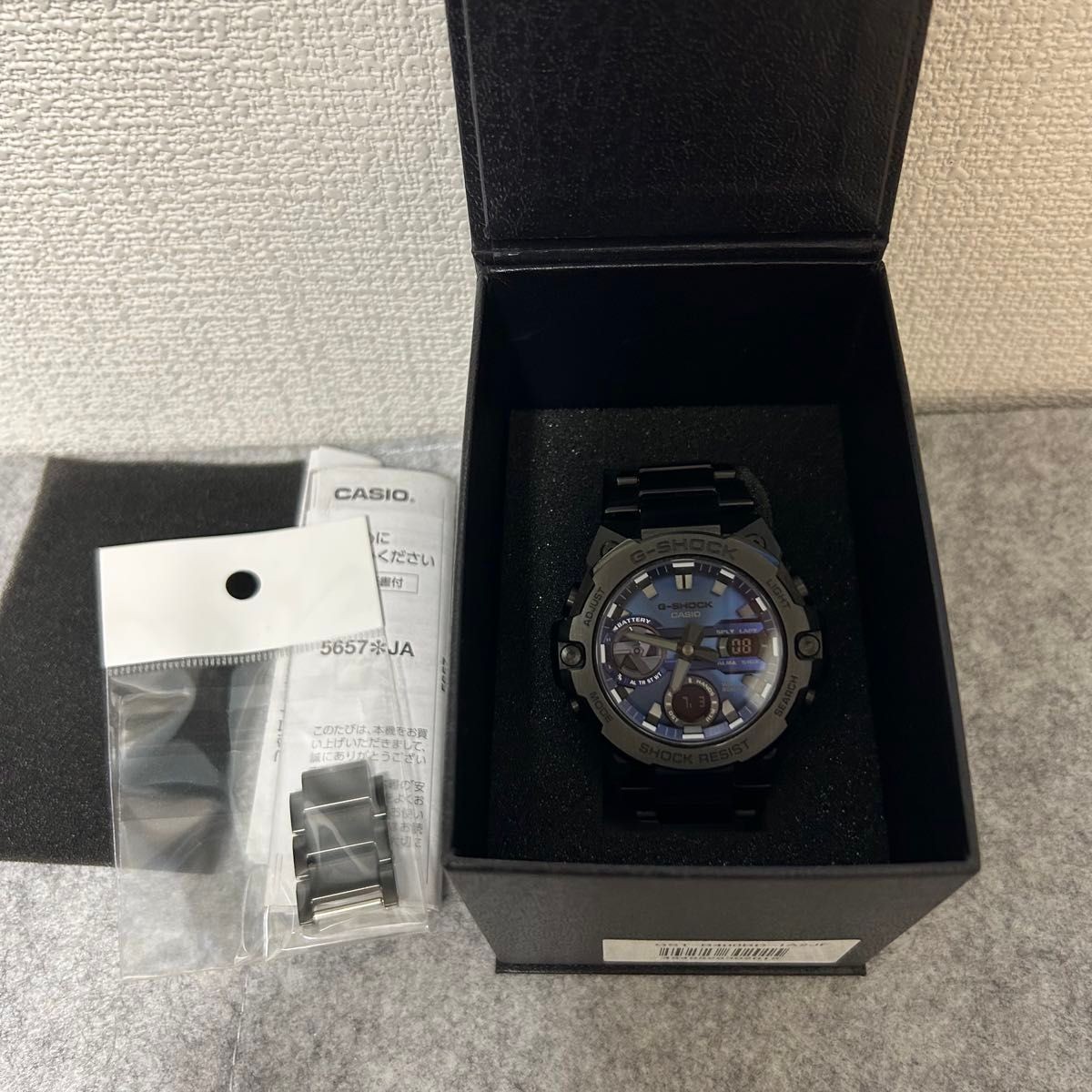 G SHOCK GST B400BD 1A2JF G STEEL Solar Radio Bluetooth Black Blue G Steel G Shoc