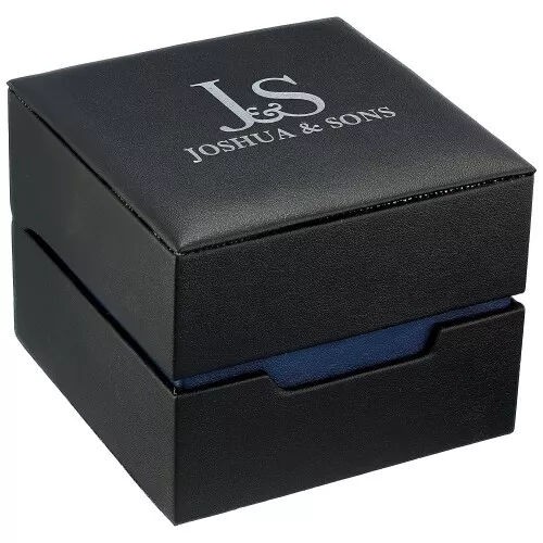 Joshua & Sons JX109BK Round Black Dial Chronograph Quartz Black Strap Mens Watch