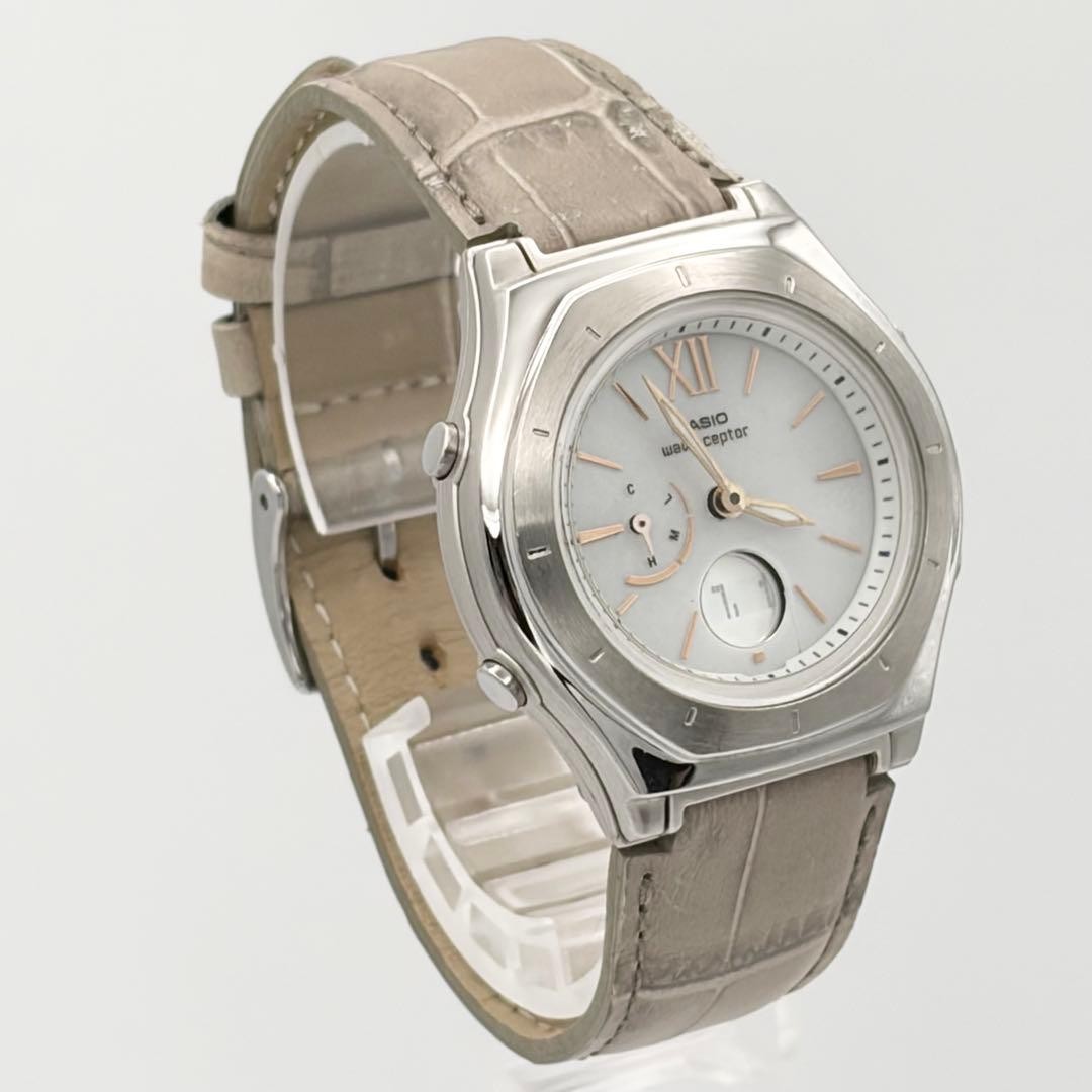 Casio Wave Ceptor 5145 Tough Solar Radio Controlled Ladies Watch Leather Band