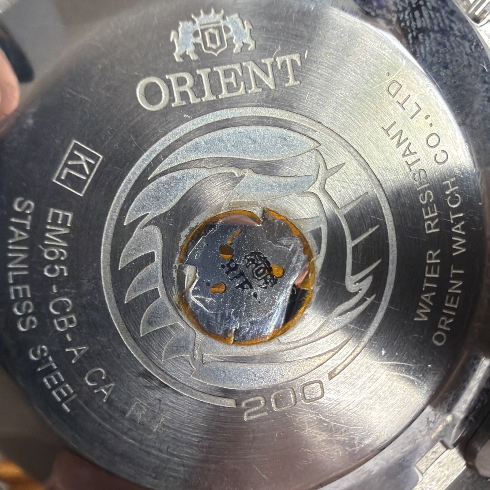 Orient Mako 1st USA Model Blue Dial Day Date Watch FEN6500HD9 Original Box