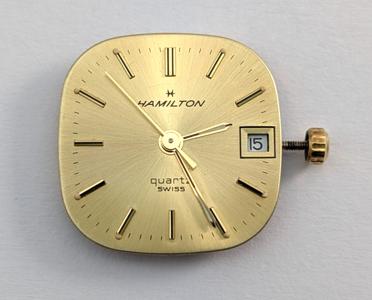 HAMILTON Swiss Quartz Calendar Watch Movement ETA 956.112 7j 17mm PARTS REPAIR