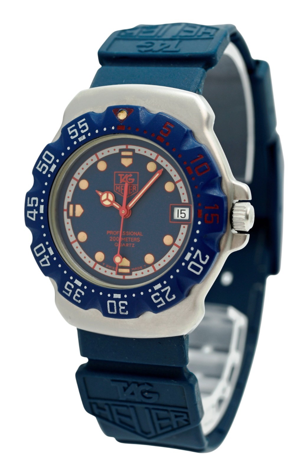 Tag Heuer 35mm Formula 1 Blue/ Red/ Silver Swiss Quartz SS Watch! Ref: WA1210!