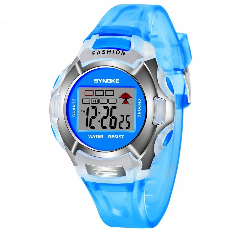 Kids Boys Girls Gift LED Sports Digital Electronic Wrist Watch Waterproof Child