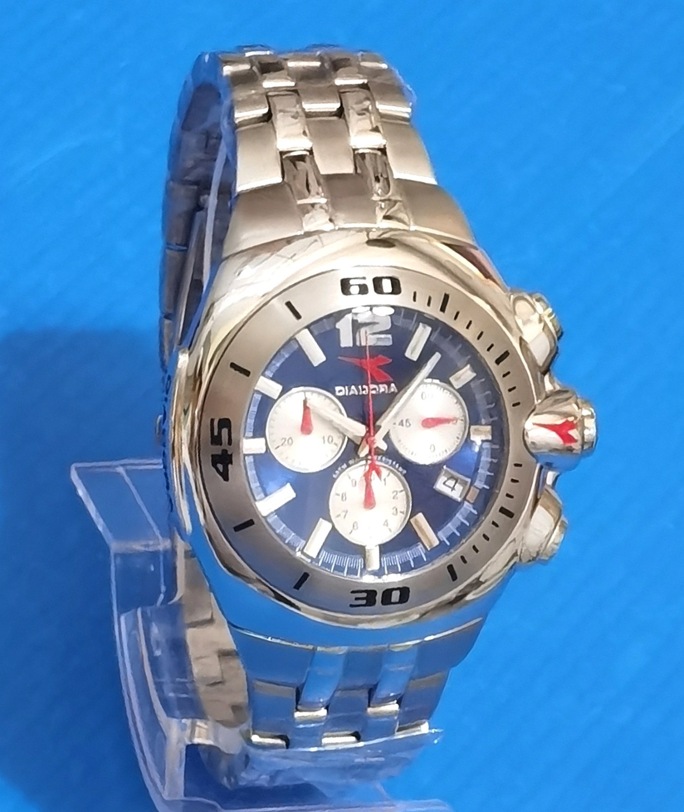 diadora watch full s.steel swiss chronograph racing 1/10s up to 10h