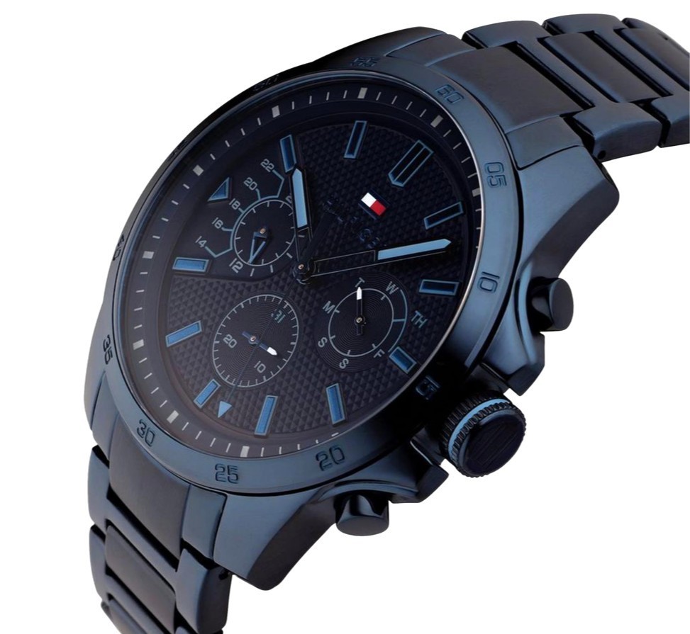 Tommy Hilfiger Men’s Decker Blue Dial Stainless Steel Watch – 1791560