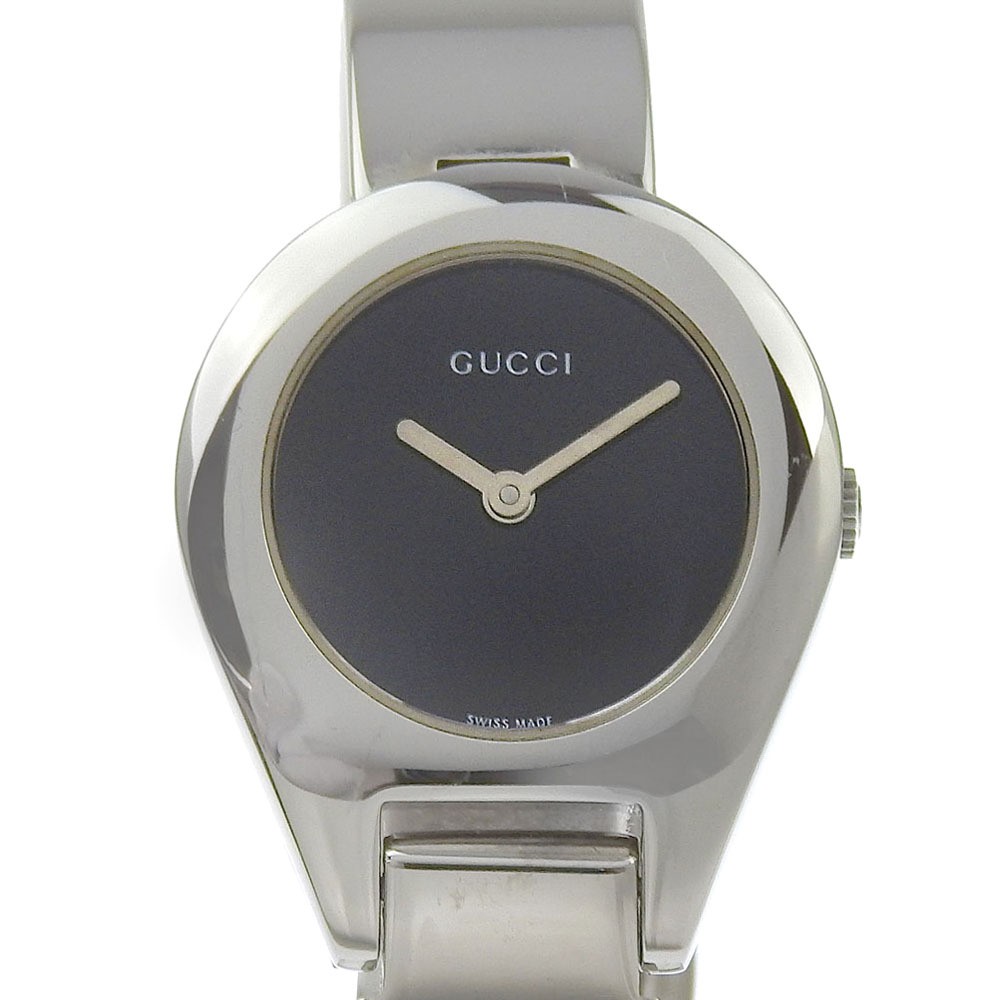 GUCCI GUCCI 6700L Watch SS Quartz Analog Ladies Black Dial I203124006 Used
