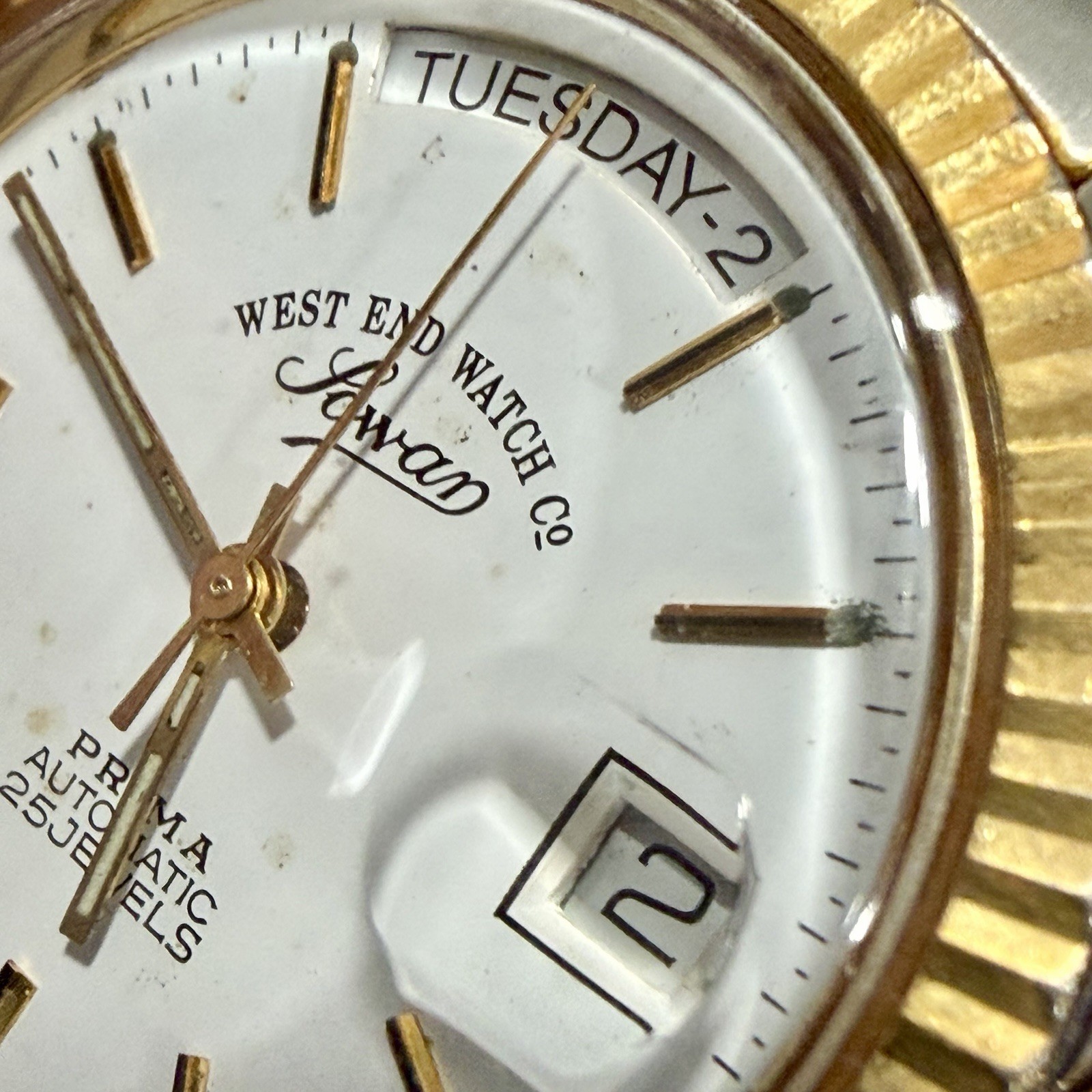 VTG West End Watch Co. Lowan Split DayDate 2 Tone Automatic Men’s Swiss Watch