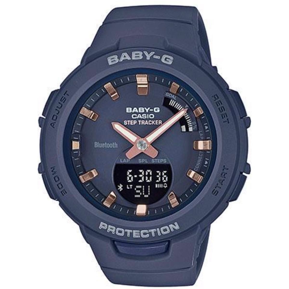Casio Wristwatch CASIO Baby G Navy BSA B100 2AJF Blue FOR BABY G Pedometer Casio