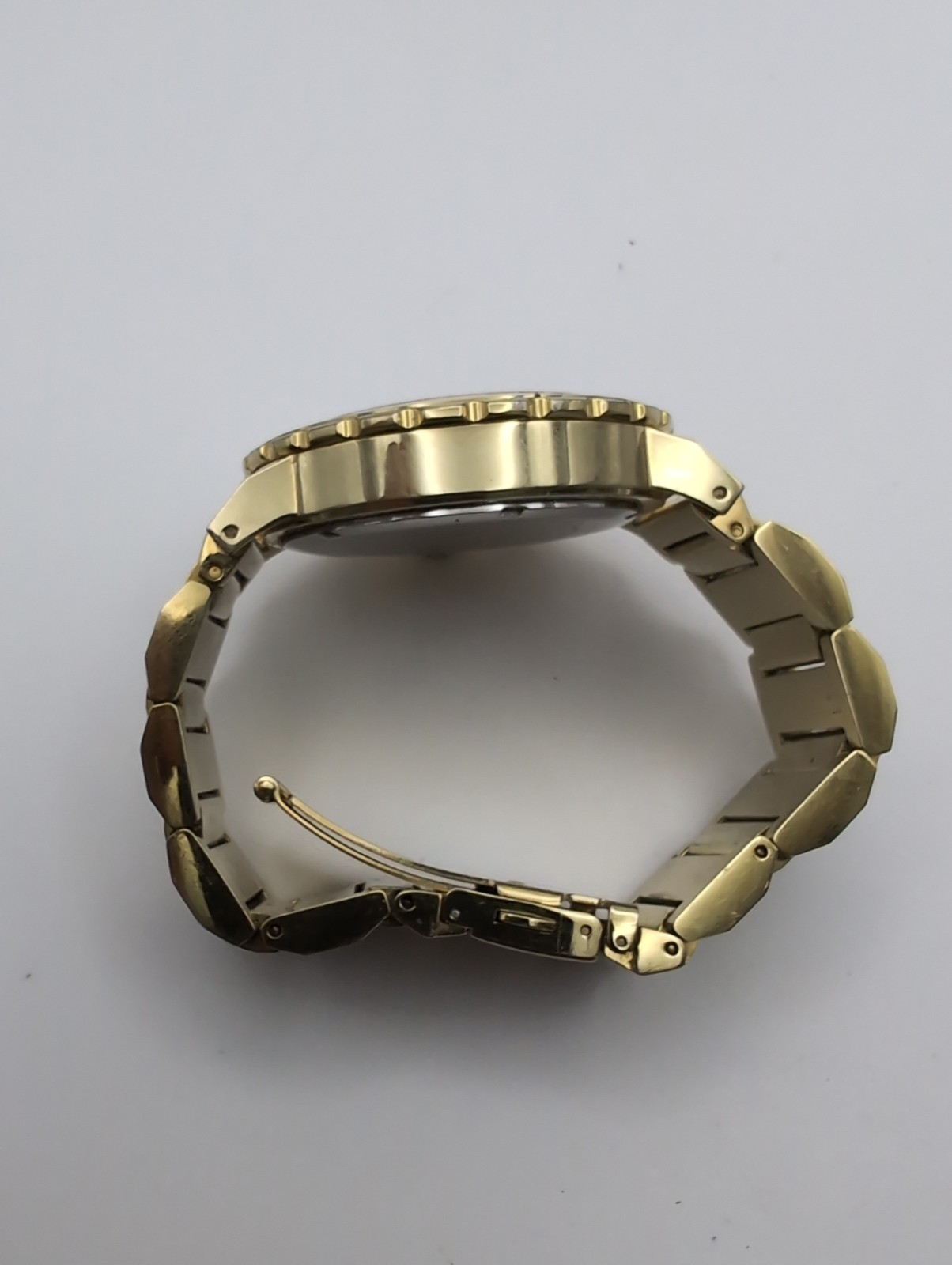 Michael Kors MK-5789 Mop Dial Chronograph Date Quartz Gold Bracelet new battery