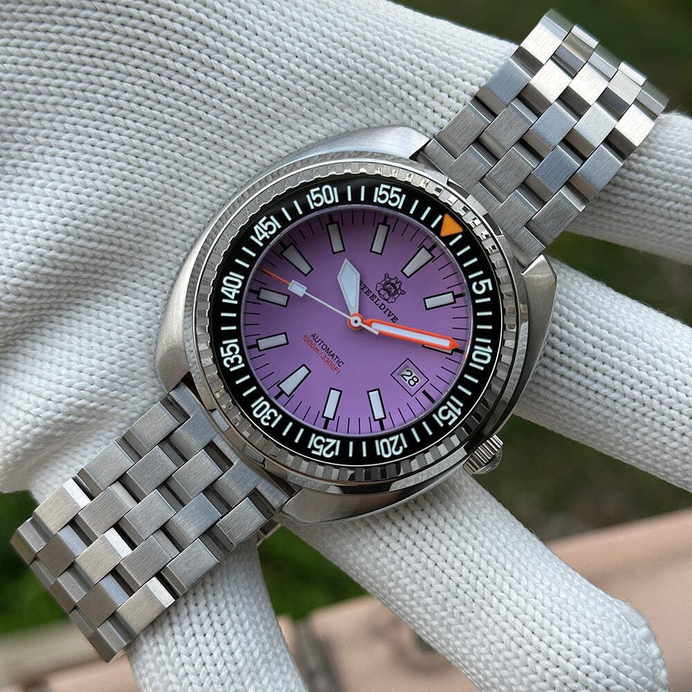 STEELDIVE SD1983 — Purple Dial Sapphire Glass 1000M NH35 Automatic Dive Watch