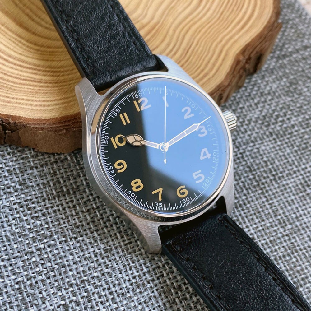 Pilot 39mm Tandorio Black Dial Sapphire Glass Japan NH35A Automatic Mens Watch