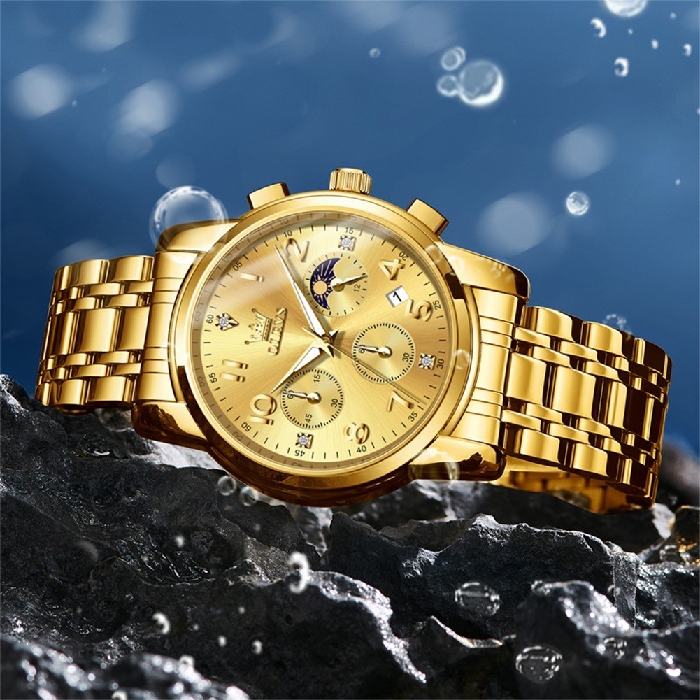 OLEVS Japan Movement Luxury Classics Gift Arabic Number Quartz Wristwatch 3628