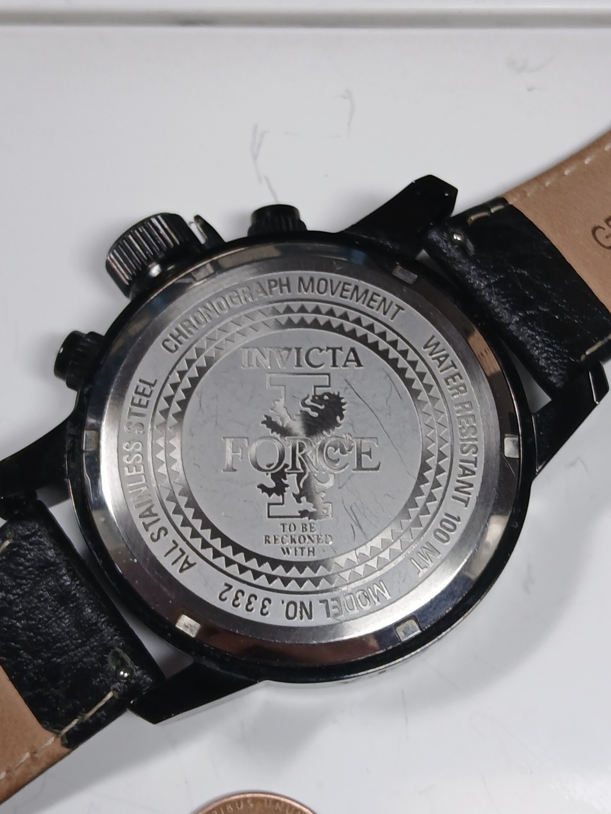 Invicta 3332 Rare Left-hand I-Force Chronograph Mens Quartz Watch