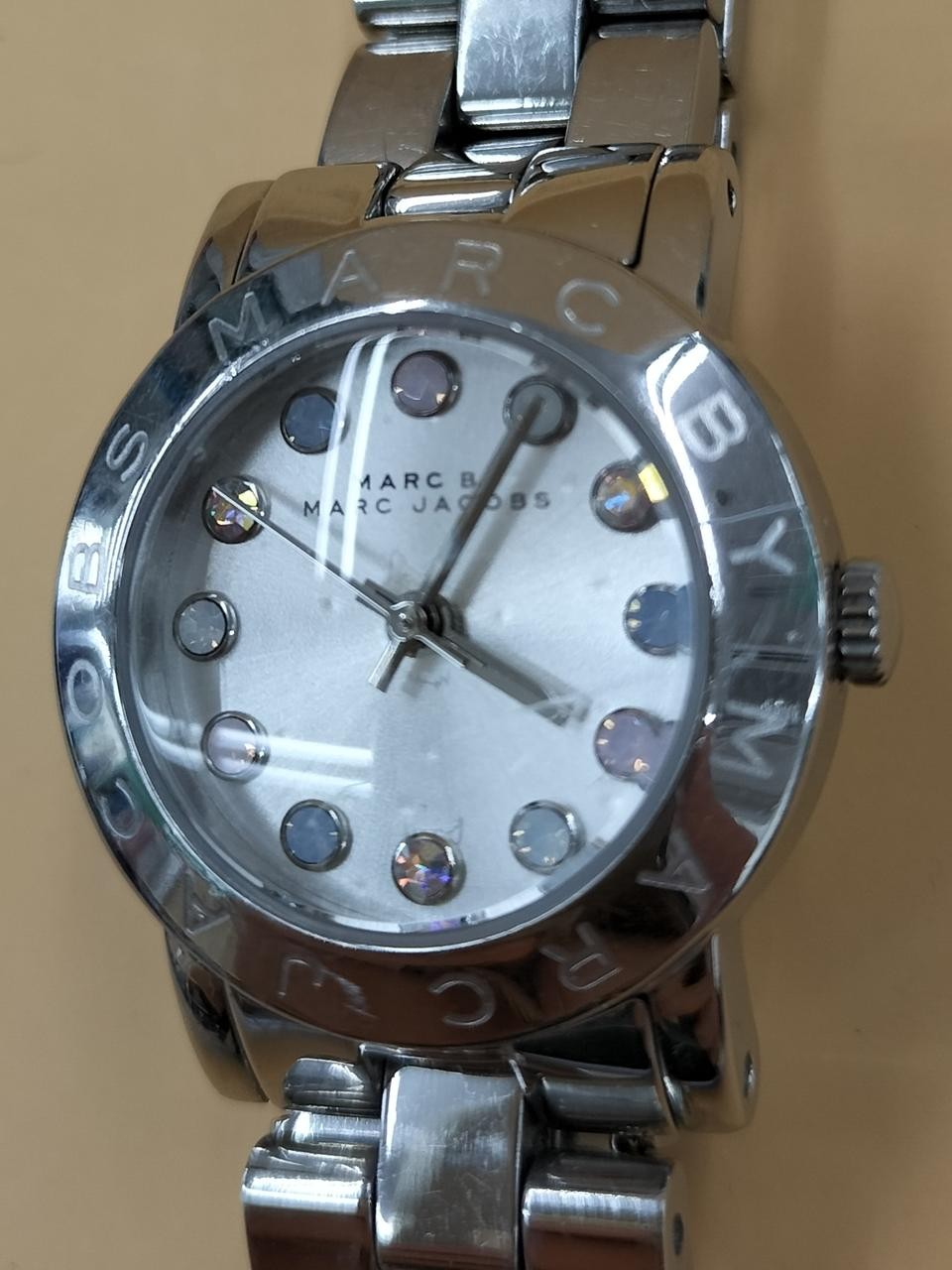Ladies Watch Amy Silver Rhinestones Model MBM3217 MARC BY MARC JACOBS