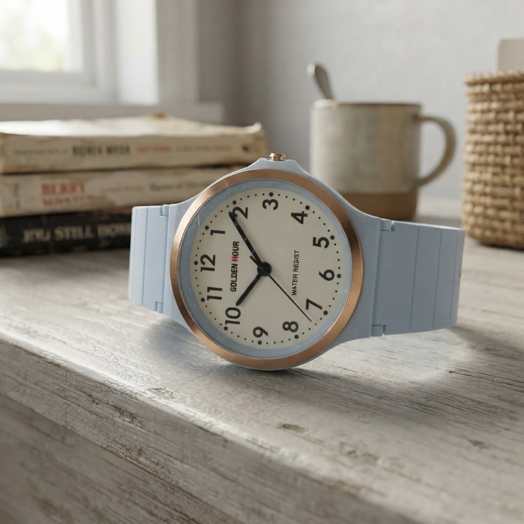 Elegant Minimalist Women’s Quartz Watch with Luminous Dial & Water Resistance
