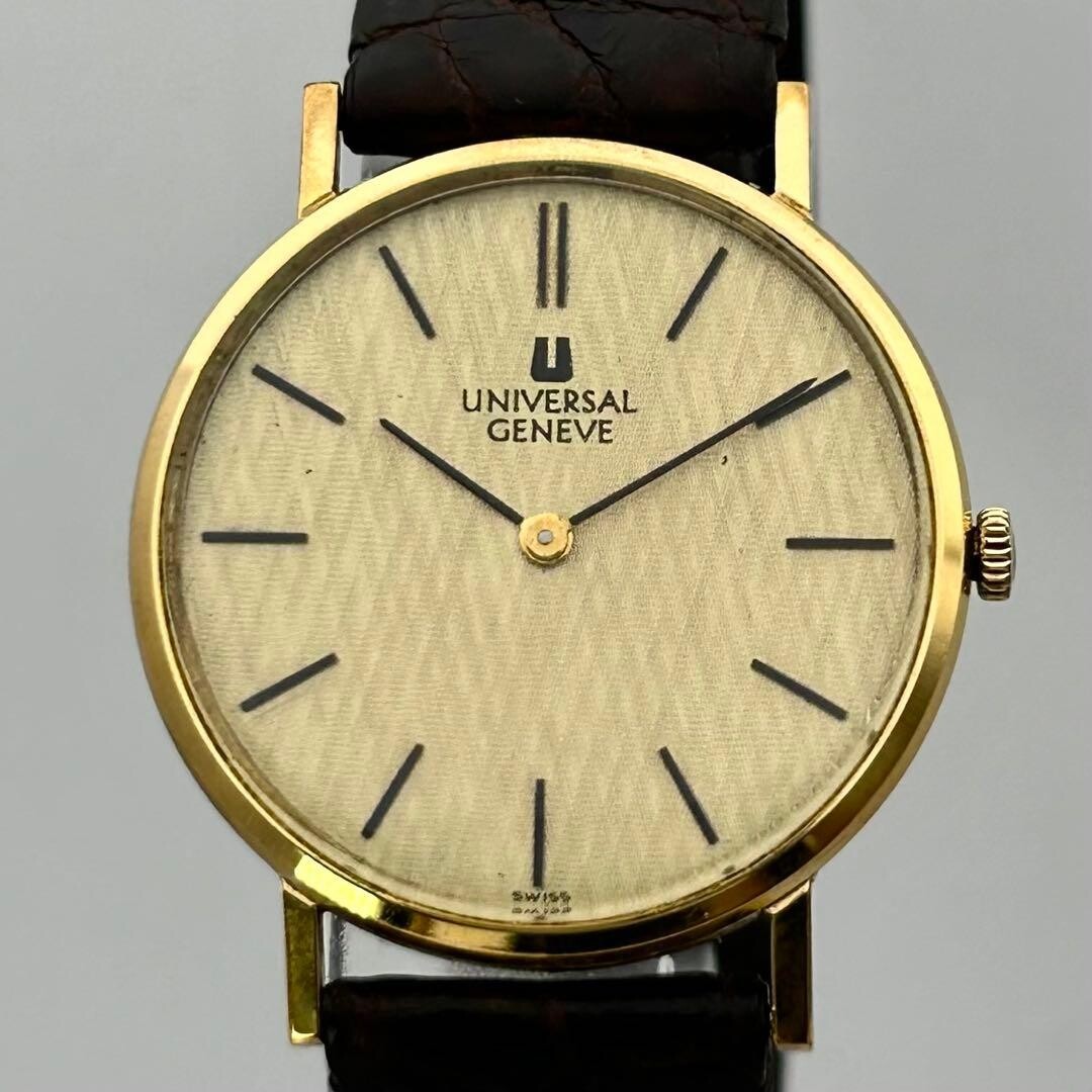 Universal Geneve 3147315 Mens Manual Wind Gold Dress Watch Vintage Swiss 32mm