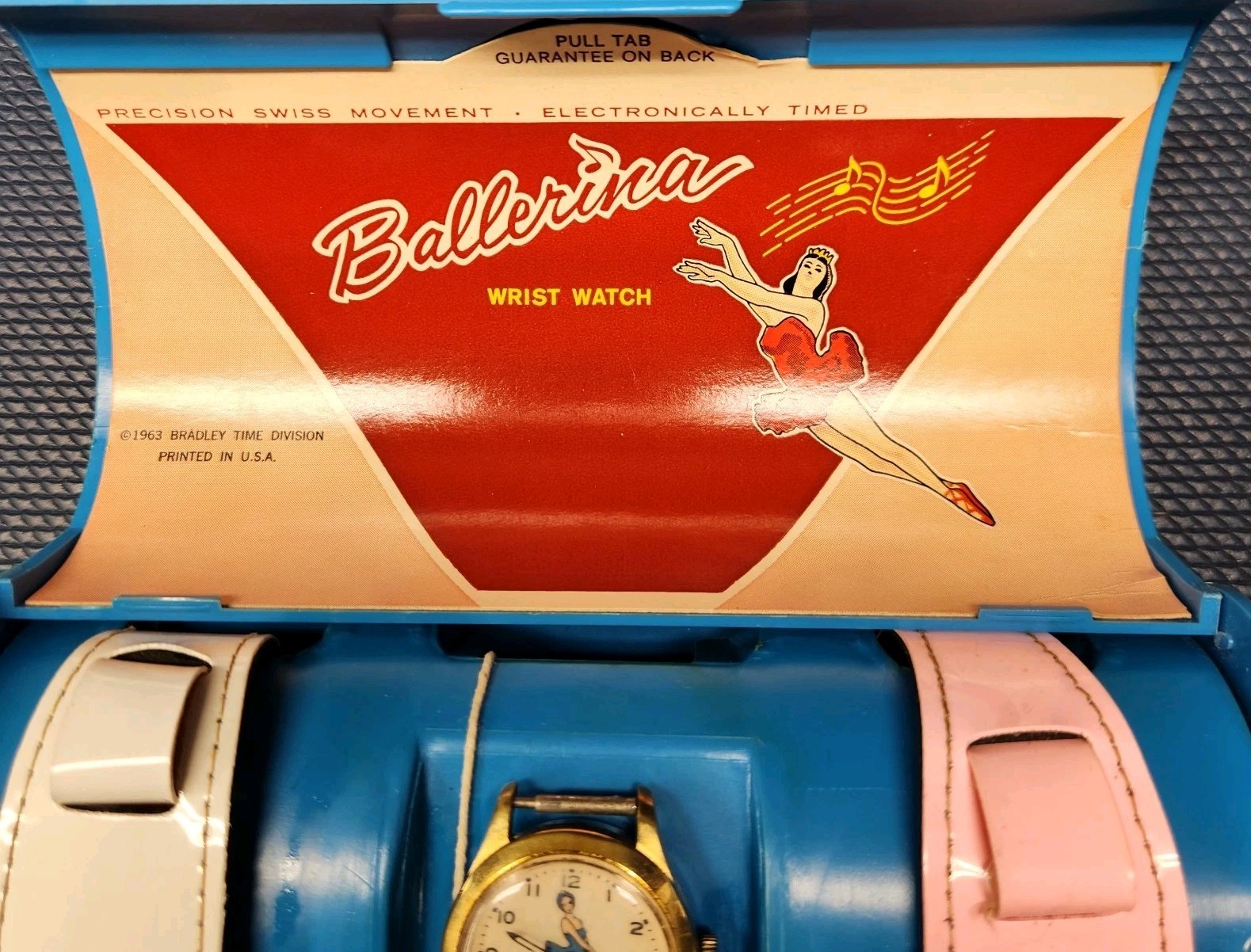 Swiss Made 1963 Ballerina By Bradley Mechanical Wind Up Girls or Ladies Watch
