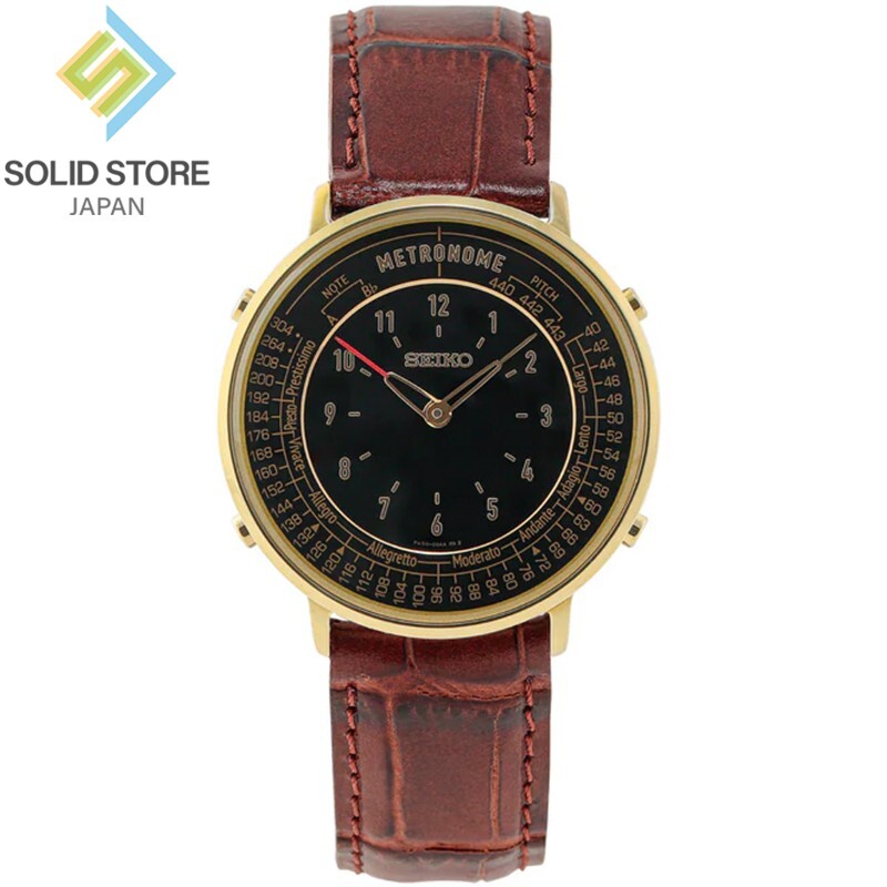 SEIKO SMW001AP Metronome Limited Watch Standard Line Classic Band Dark Brown