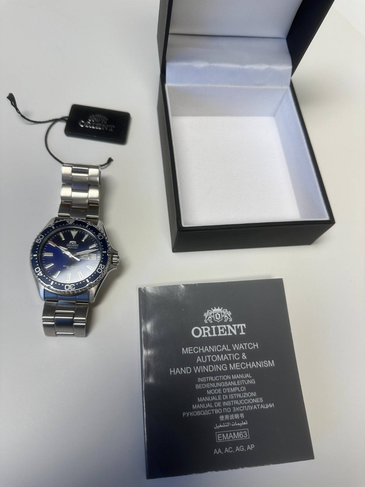 Orient Kamasu Blue Automatic Dive Watch RA-AA0002L19B Full Set Excellent