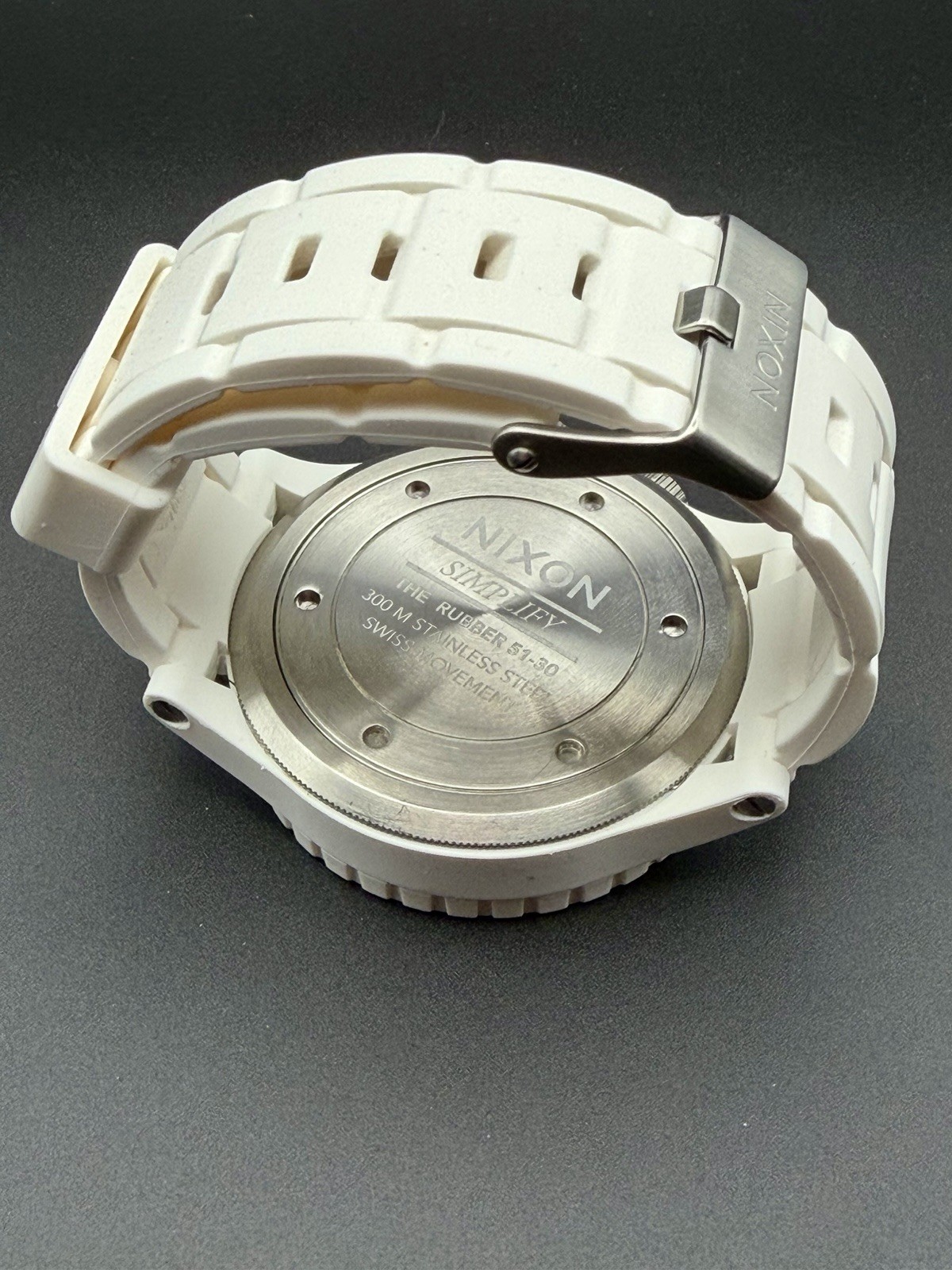 NIXON Rubber 51-30 Watch / White / Tide Graph / “Simplify” / EXCELLENT Condition