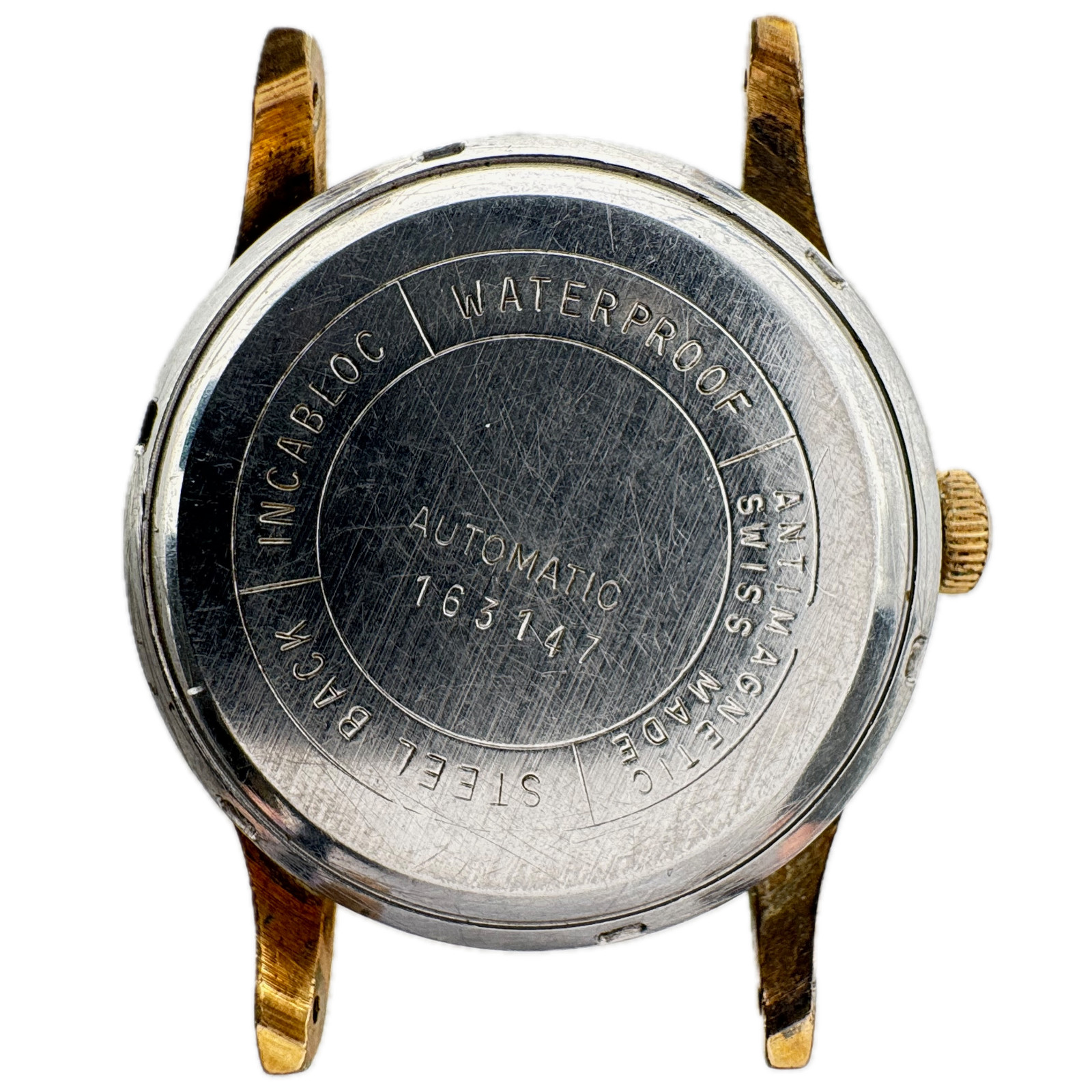 Vintage 33.5mm Giroxa Triple Date Moonphase 25J Men’s Automatic Wristwatch Swiss