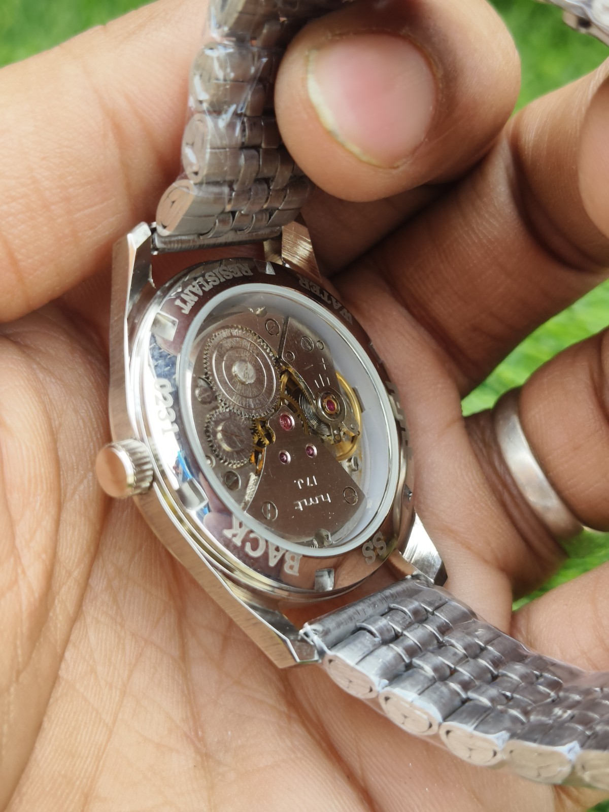 Vintage Refurbished HMT Janata White Hindi Dial Winding Mechanical 17J Watch