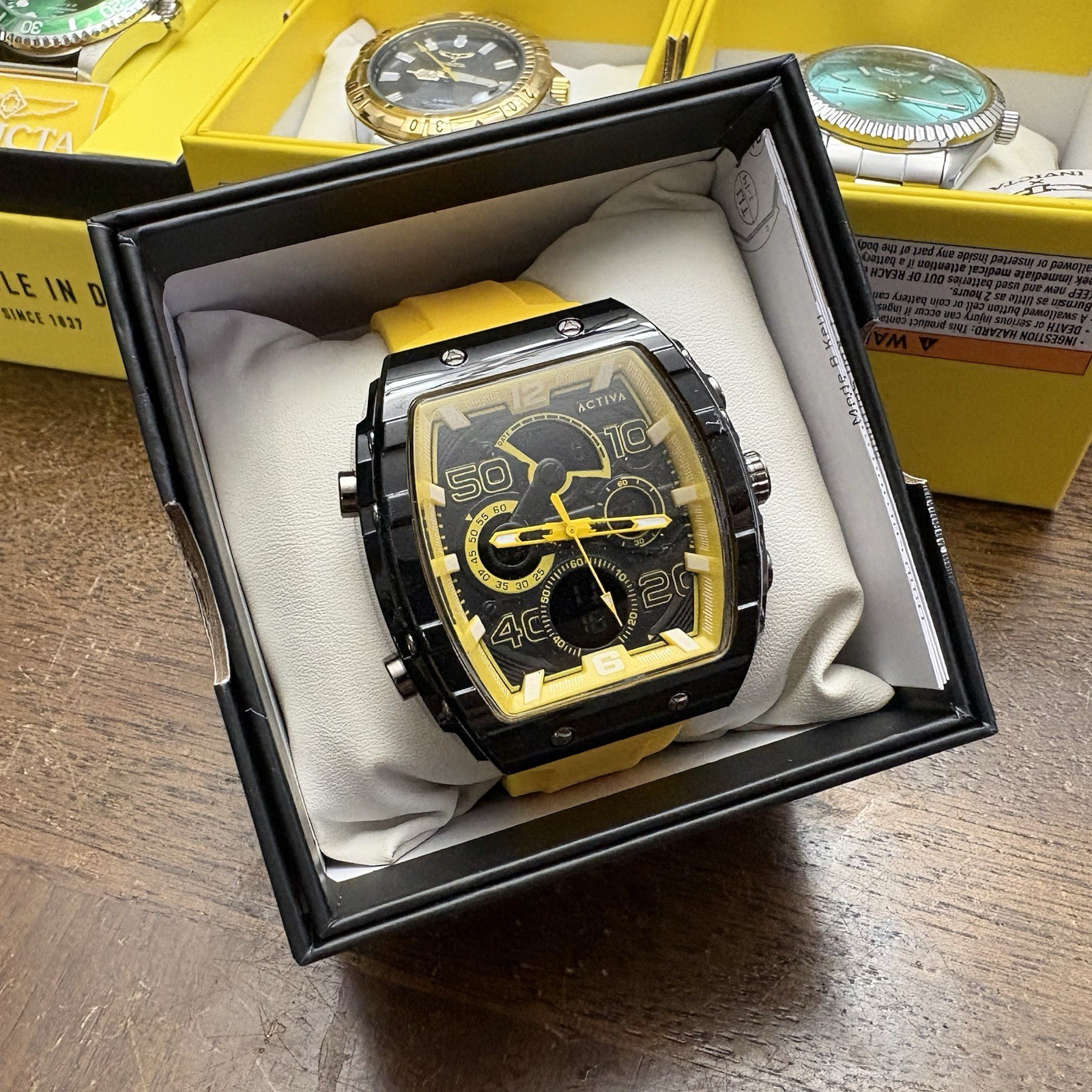 Activa Vion x Invicta Digital Essentials Men’s Watch ACW8109-003 45mm, Yellow