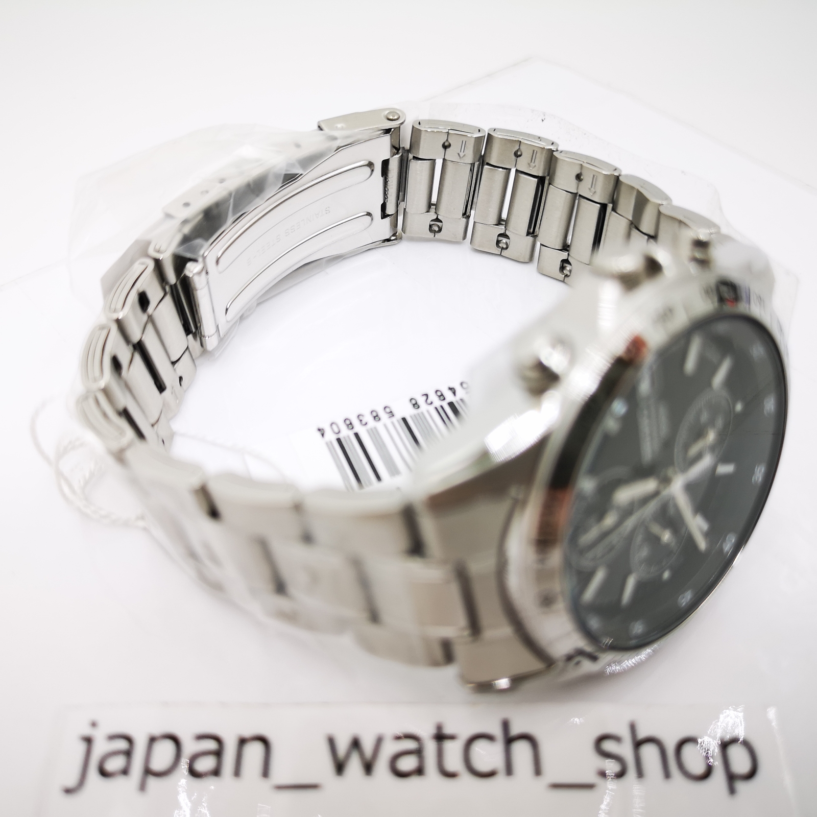 SEIKO Chronograph SND367PC Black Silver Men’s Watch New in Box