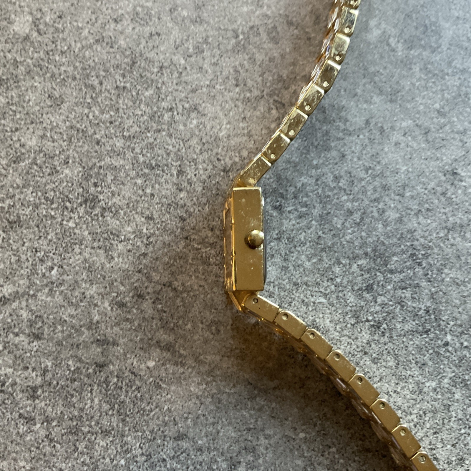 Vintage Anne Klein II Women’s Gold-Tone Baguette Crystal Dress Watch 10/3474 A21