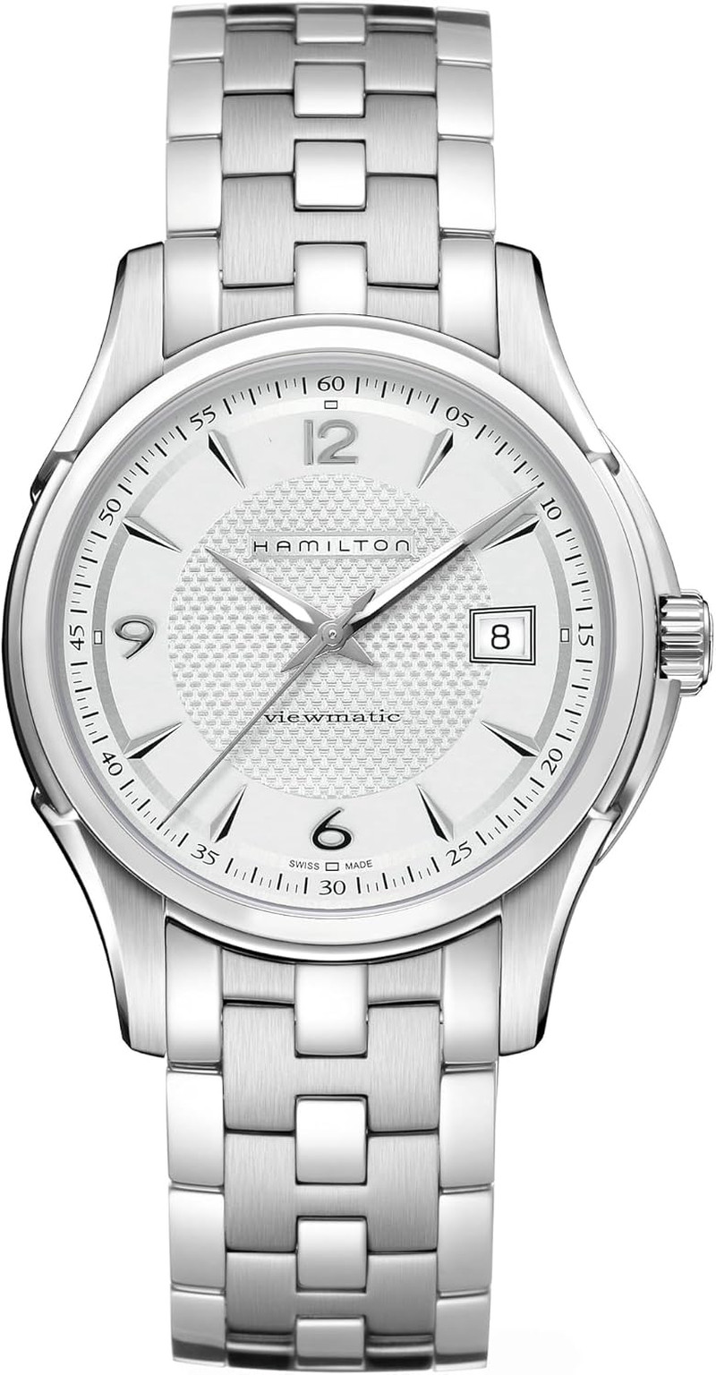 Hamilton Jazzmaster Automatic Men’s Watch, 40mm, Swiss Made, Waterproof, Silver