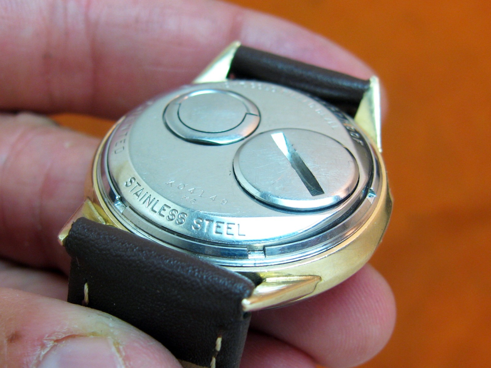 SERVICED 214H ACCUTRON SPACEVIEW 10KT. GOLD FILLED TUNING FORK MEN’S WATCH M6