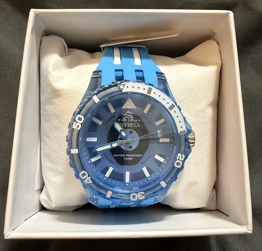 Invicta Subaqua Men’s Watch 44mm Blue #69449 100m NIB