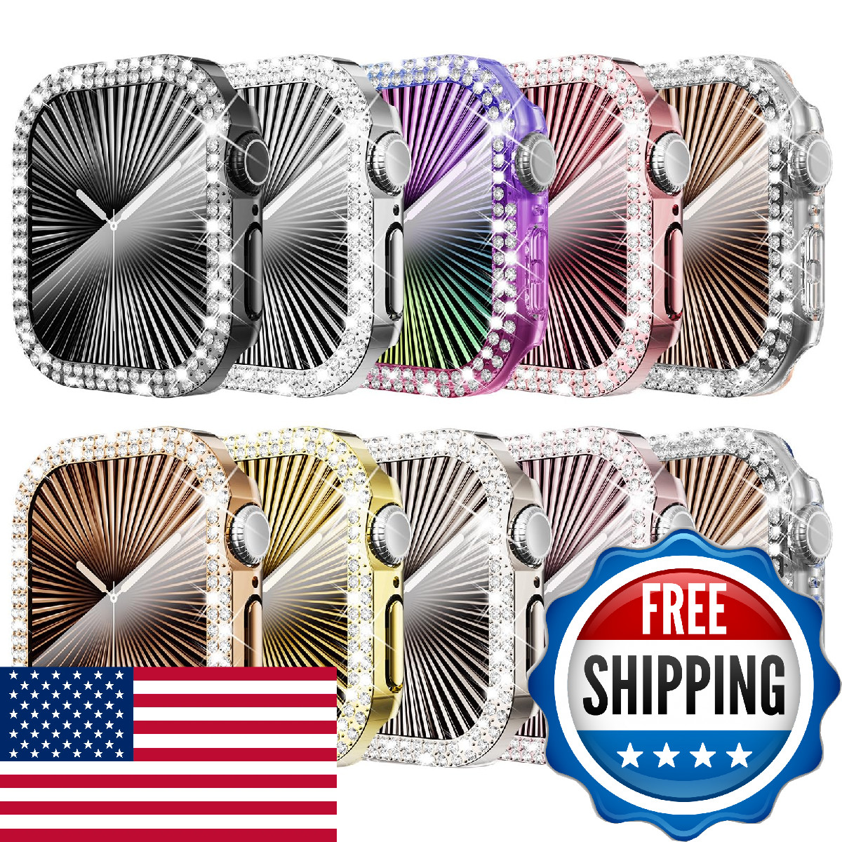 KADES 10-PACK Compatible with Apple Watch Series 10/11 with Built-in Tempered Gl