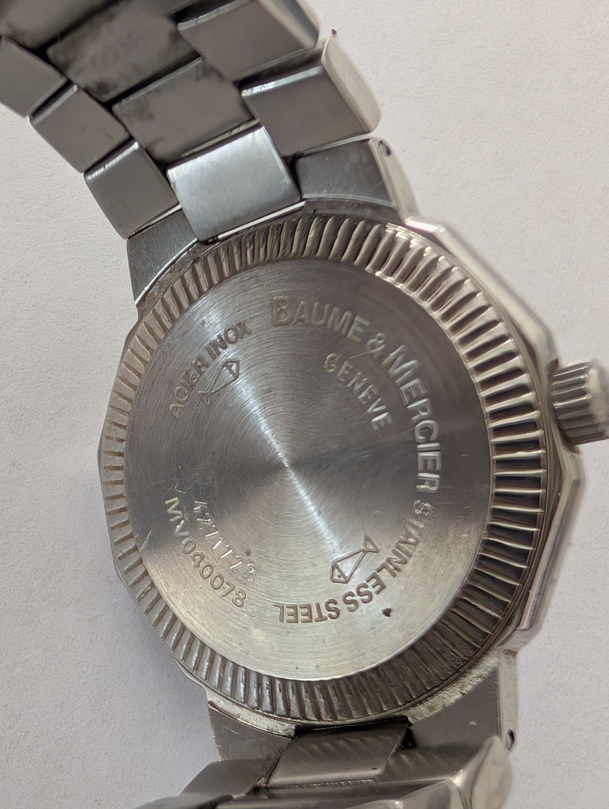 BAUME & MERCIER RIVIERA MVO40078 LADIES SS WATCH FOR PARTS OR REPAIRS