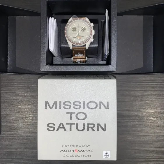 NEW Swatch x Omega Bioceramic Moonswatch Mission To Saturn – Limited Collection