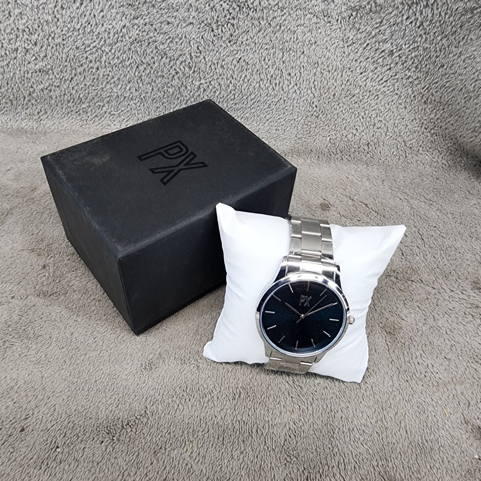PX Watch Mens One Size Riley Blue Face Stainless Steel *NWT*