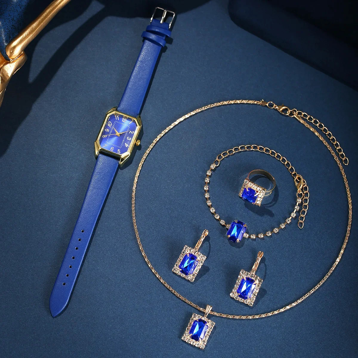 6/5/1PCS Luxury Fashion Square Women’s Watches Brand Ladies Quartz Wristwatch