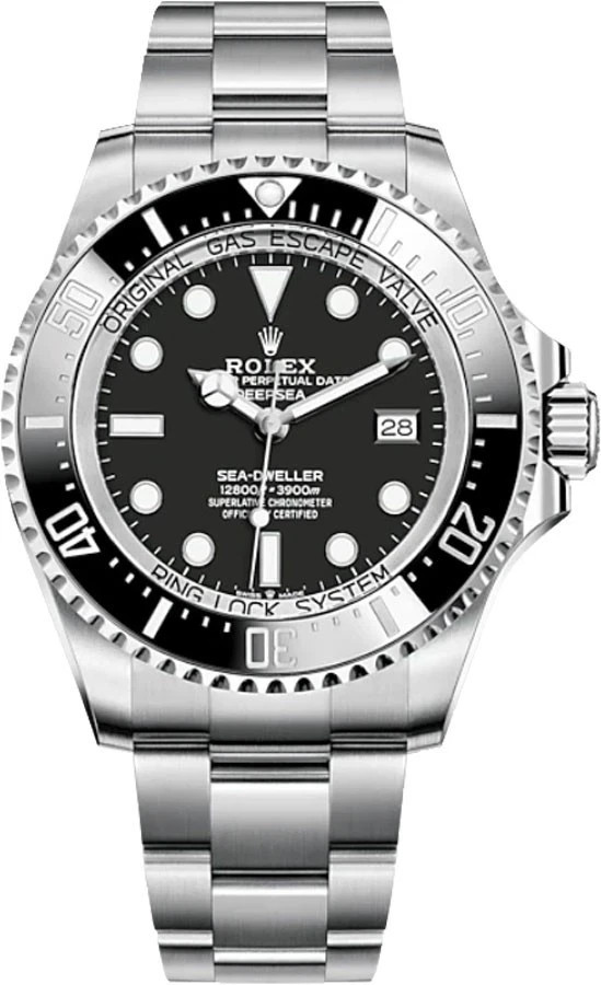 Rolex Sea-Dweller Deepsea 136660 Black Dial Stainless Steel 44mm Men’s Watch
